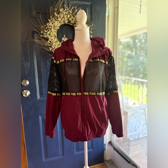 Victoria Secret Pink full zip mesh campus jacket size XS could fit larger. - Picture 4 of 12